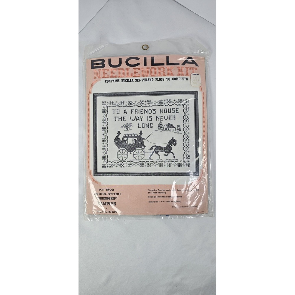 Vintage Bucilla Friendship Cross Stitch Kit 1603 Sampler‎ Sealed